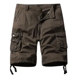 Men's summer cargo shorts loose multi-pocket casual tactical pants breathable comfortable