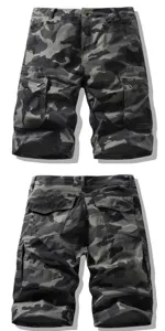 Men camouflage cargo shorts multi-pocket tactical casual shorts summer daily wear comfortable