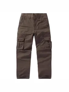 Herren dicke casual gerade passform arbeitshose mit vielen praktischen taschen für alltag.