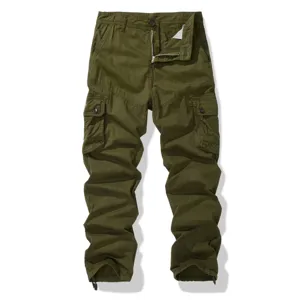 Pantaloni cargo militari multiuso da uomo, verde militare, pantaloni tattici casual.