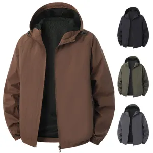 Heren Jas met Capuchon Windjack Outdoor Sportkleding Grote Maat Dagelijkse Jassen