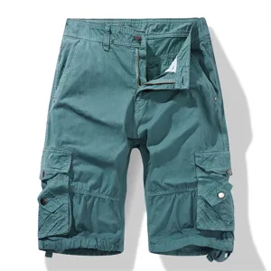 Herren Sommer Freizeithose Cargo Shorts kurze Hose Mehrere Taschen Armeegrün bequem stilvoll