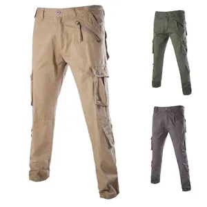 Men's loose cargo pants with multi pockets casual tactical trousers for outdoor daily wear