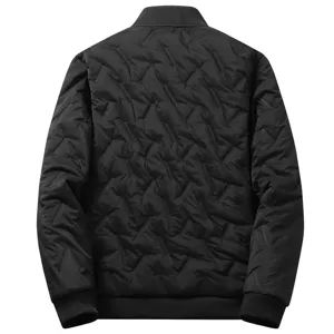 Men's Winter Padded Jacket Thickened Short Slim Fit Quilted Bomber Coat Casual Outerwear