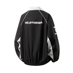 2025 neue Herren Stehkragen Motorradjacke, modisches Colorblock-Design, lässiger Streetwear-Stil.