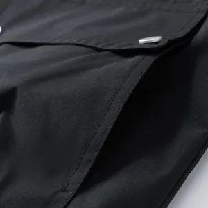 Veste de travail homme casual poche utilitaire noire vue detaillee vetement style
