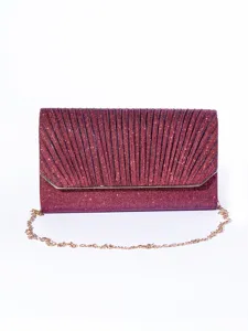 Sparkly glitter evening clutch bag with gold chain strap for women elegant party handbag