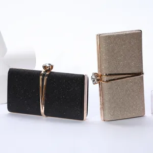 Glitter evening clutch bag for women, stylish shoulder crossbody purse for party and wedding dress.
