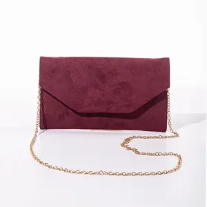 Borsa da Sera in Velluto Glitterato Borsa a Tracolla a Busta Elegante Borsa a Spalla con Catena Festa Matrimonio Donna