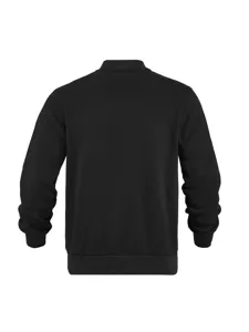 Herren schwarze gefütterte dicke casual bomberjacke rückenansicht winter basic jacke mode