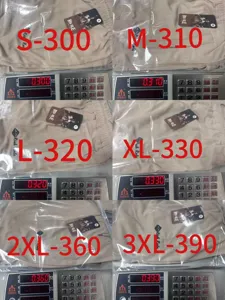 Detailed view of plus size casual cargo pants with weight specs and tags, comfortable fit.