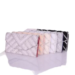 Pearl rhinestone evening clutch bag, elegant envelope purse for women banquet and party events.