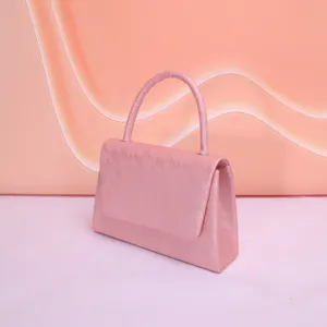 Sac a main rose en dentelle pour femme elegante pochette desoiree sac rigide chic