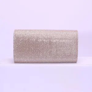 Glittering evening clutch bag with magnetic closure, elegant sparkling design for party dress.