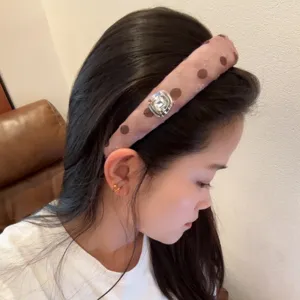 Zoete Koreaanse stippen hoofdband met kristallen strass-steentjes voor dames mode haaraccessoires