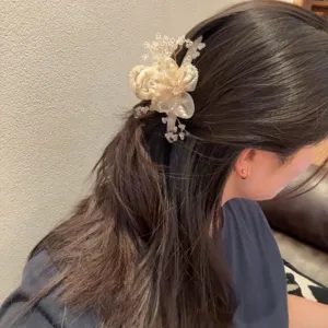 Koreanische Blumen Kristall Haarklammer, elegante Frisur Zubehör Haargreifer für Frauen.