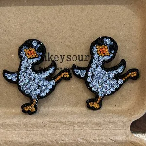 Rhinestone duck hair clips for women and kids cute sparkling side bangs snap hairpins