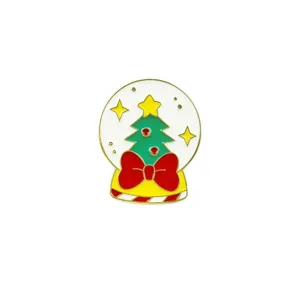Weihnachtskugel Legierung Brosche Nadel mit süßem Weihnachtsbaum und farbigem Emaille Detail Design.