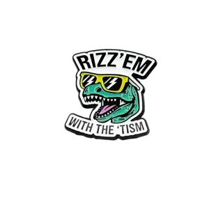 Cute cartoon dinosaur enamel pin alloy brooch creative badge fashion accessories for clothes backpack
