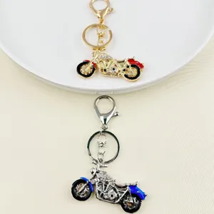 Strass Motorrad Schlüsselanhänger Set, Metall Biker Tasche Anhänger Geschenk für Autoliebhaber.