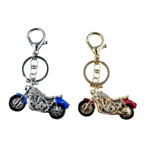 Kreativer Strass Motorrad Schlüsselanhänger Metall Motorrad Schlüsselring Taschenanhänger Auto Autoschlüssel Ring Geschenk Für Männer Frauen