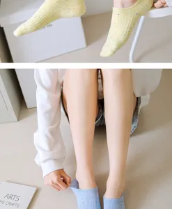 Calcetines cortos de algodón fino estilo japonés calcetines invisibles de verano.
