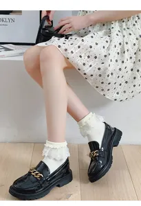 Japanse Lolita sokken halverwege de kalf zoete kanten witte sokken voor vrouwen mode leuk