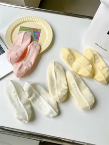 Charming women's low-cut boat socks with lovely heart embroidery, breathable summer wear.