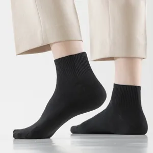 Herren Einfarbig schwarz Kurzsocken, atmungsaktive Baumwolle Socken Sommer Hauptansicht