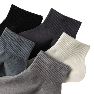 Herren einfarbige kurze Socken atmungsaktiv Baumwolle Leinen Business Socken Hauptbild