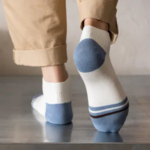 Men's Casual Colorblock Low Cut Boat Socks Breathable Cotton Short Socks Spring Summer Daily Athletic Socks