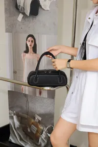 Genuine leather retro vintage underarm bag women luxury black cowhide handbag chic