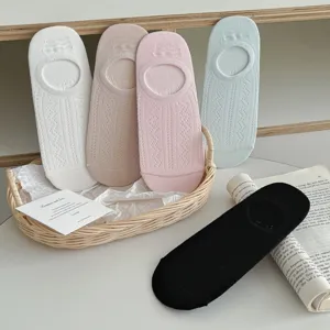 Chaussettes bateau invisibles femme ete respirantes maille unie chaussettes courtes mode