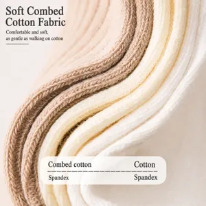 Women's pure cotton boat socks close-up view showing soft knitted fabric texture and quality.