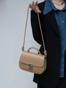 Borsa a mano elegante in vera pelle da donna borsa a tracolla versatile e chic moderna