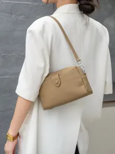 Echtes Leder Togo Rindsleder Mini Handy Tasche, elegante Umhängetasche und Schultertasche.
