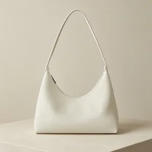 Damen Echtes Leder Hobo Bag Einfarbig Lässige Achseltasche Umhängetasche Vintage Tote Handtasche Tägliches Pendeln