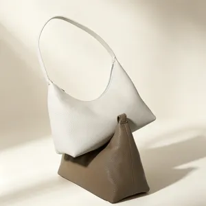 Echtleder Damen Schultertasche unter den Armen minimalistische elegante Handtasche chic