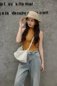 Borsa hobo in vera pelle morbida da donna, borsa a spalla casual e tracolla elegante.