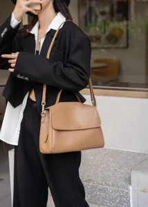 Women's Genuine Leather Shoulder Bag Large Capacity Casual Commuter Tote Handbag Crossbody