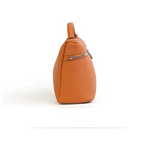 Borsa a mano scatola in pelle arancione elegante borsa a tracolla donna moda quotidiana