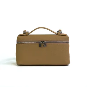 Borsa a Bauletto in Vera Pelle di Vacchetta Moda Donna Borsa a Mano Borsa a Tracolla Minimalista Borsetta Giornaliera
