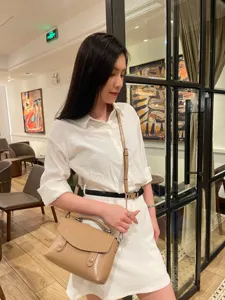 Women genuine leather crossbody bag vintage underarm shoulder bag casual stylish handbag