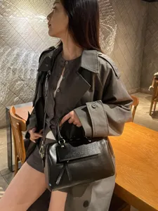 Stylish women genuine leather Boston handbag lightweight crossbody shoulder bag main display
