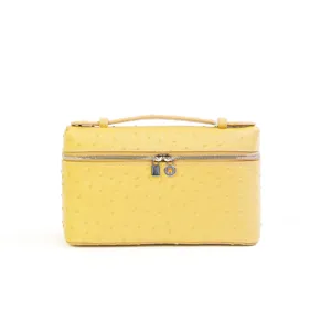 Women Genuine Cowhide Ostrich Pattern Crossbody Bag Luxury Top Handle Handbag Fashion Daily Casual Shoulder Bag
