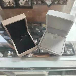 Samt Schmuckgeschenkboxen Set für Ringe, Ohrringe und Halsketten, doppelte Schachtel.