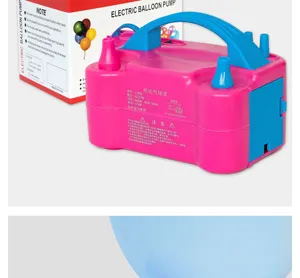 Bomba de globo electrica de doble boquilla inflador rapido portatil para fiesta