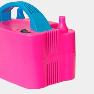Bomba de aire electrica portatil para globos con doble boquilla y asa para fiestas