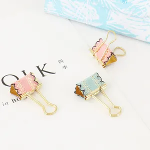 Metal Binder Clips With Lace Trim Cute Long Tail Paper Clips For Office School And Journal Planner Stationery