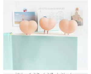 Simpatici fermagli per carta a cuore squishy creativi antistress segnalibri in gomma morbida